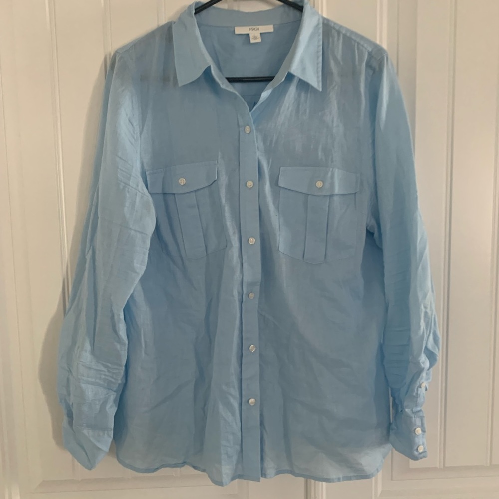 Baby blue Button down shirt